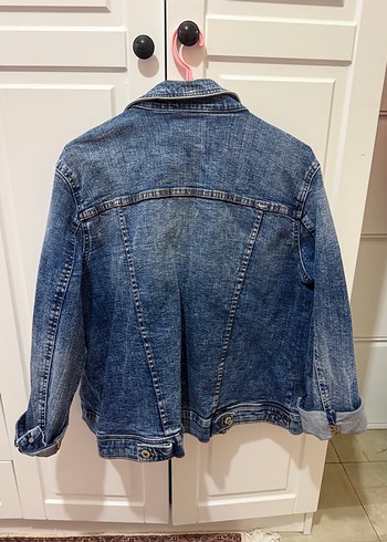 xl Beden mavi Renk Mango xl/l beden Düğmeli Mavi Kadın Denim Ceket