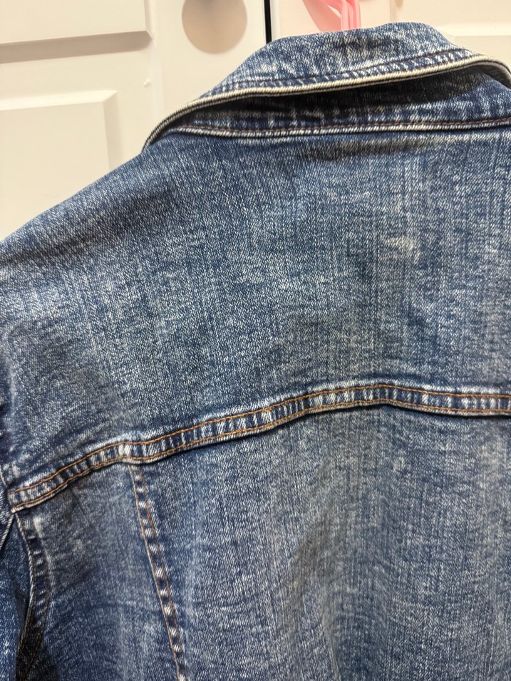 Mango xl/l beden Düğmeli Mavi Kadın Denim Ceket - Görsel 4