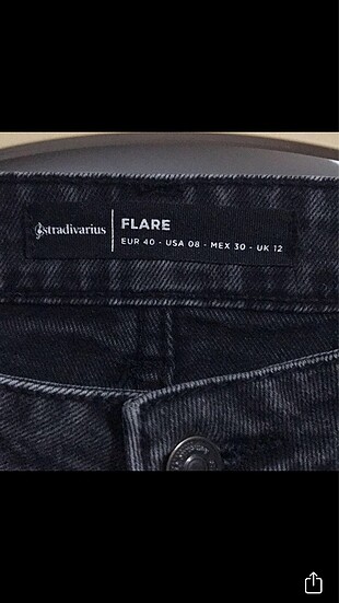 Stradivarius füme flare jean