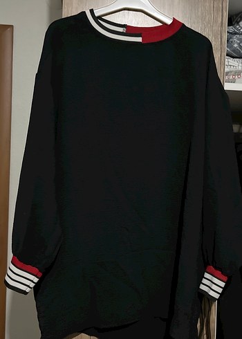 Siyah Kadın Uzun Kollu Sweatshirt