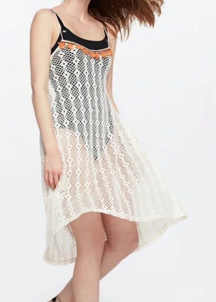 TWİST PLAJ ELBİSE SADE SİK TARZ - Görsel 3