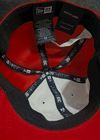 New Era Orijinal Kırmızı Beyaz Şapka - Görsel 2