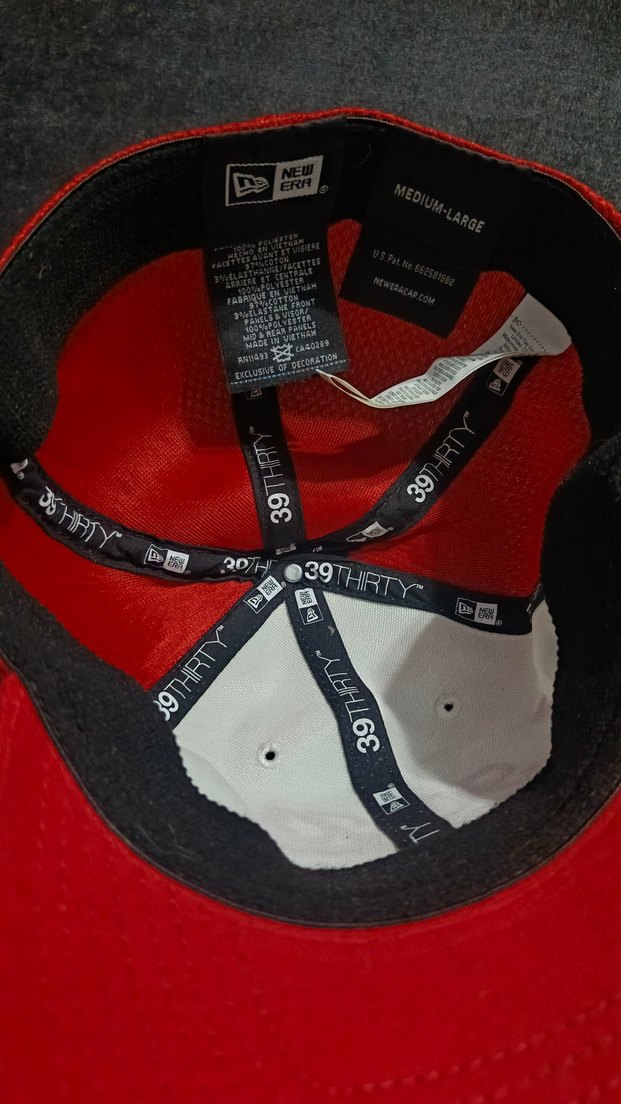 New Era Orijinal Kırmızı Beyaz Şapka - Görsel 2