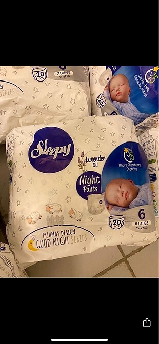 Sleepy night gece lavantalı külot bez 6 no
