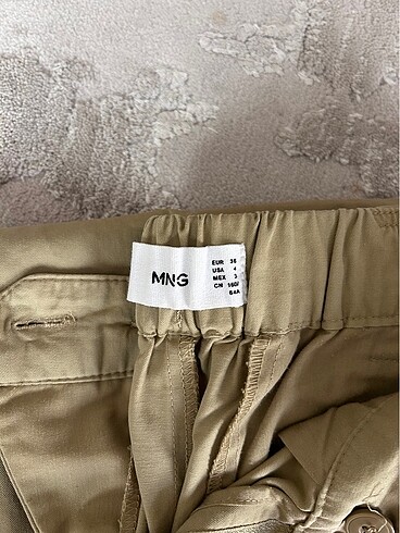 m Beden haki Renk Mango liyosel pantolon