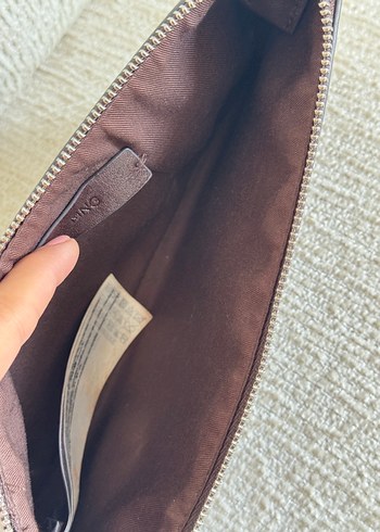 Zincir Detaylı Kahverengi Deri Kadın Çanta - Görsel 5