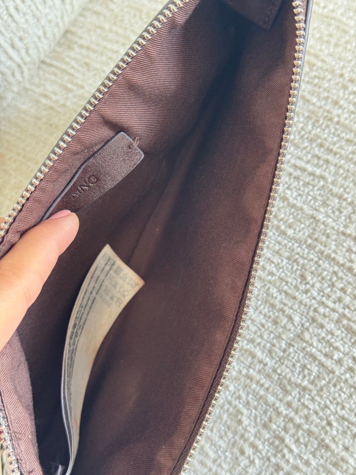 Zincir Detaylı Kahverengi Deri Kadın Çanta - Görsel 5