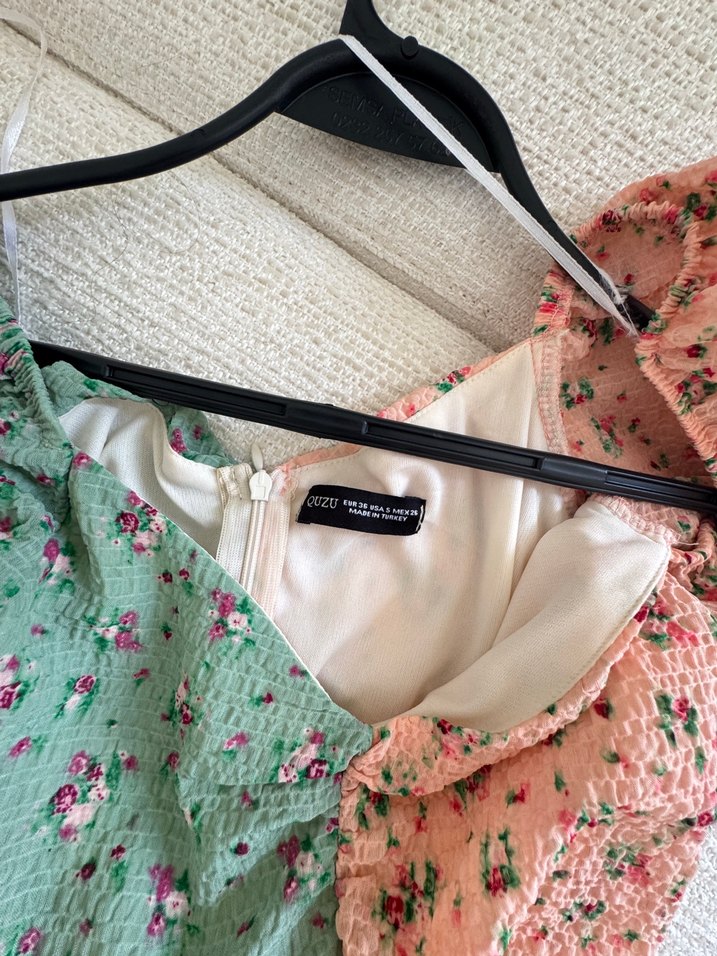 Çiçek Desenli Drapeli Midi Bohem Elbise - Görsel 3