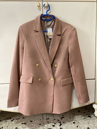 Pudra açık kahve blazer