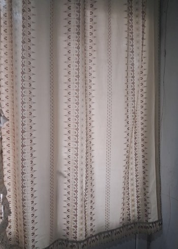 Nakışlı Bohem Bej Gri Perde - Görsel 2