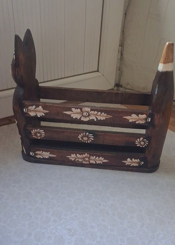 Kahverengi El Boyaması Kedi Figürü - Görsel 2