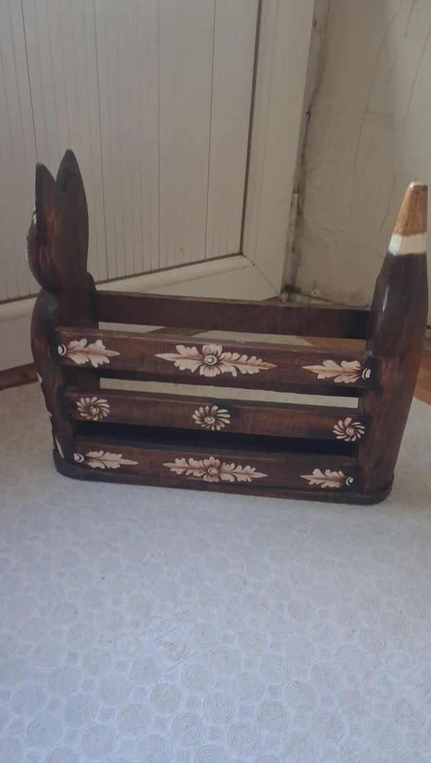 Kahverengi El Boyaması Kedi Figürü - Görsel 2