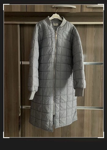 İkoll mont Gri Kapitone - Görsel 2