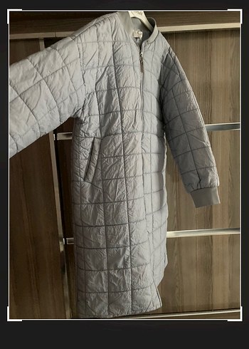 İkoll mont Gri Kapitone - Görsel 4