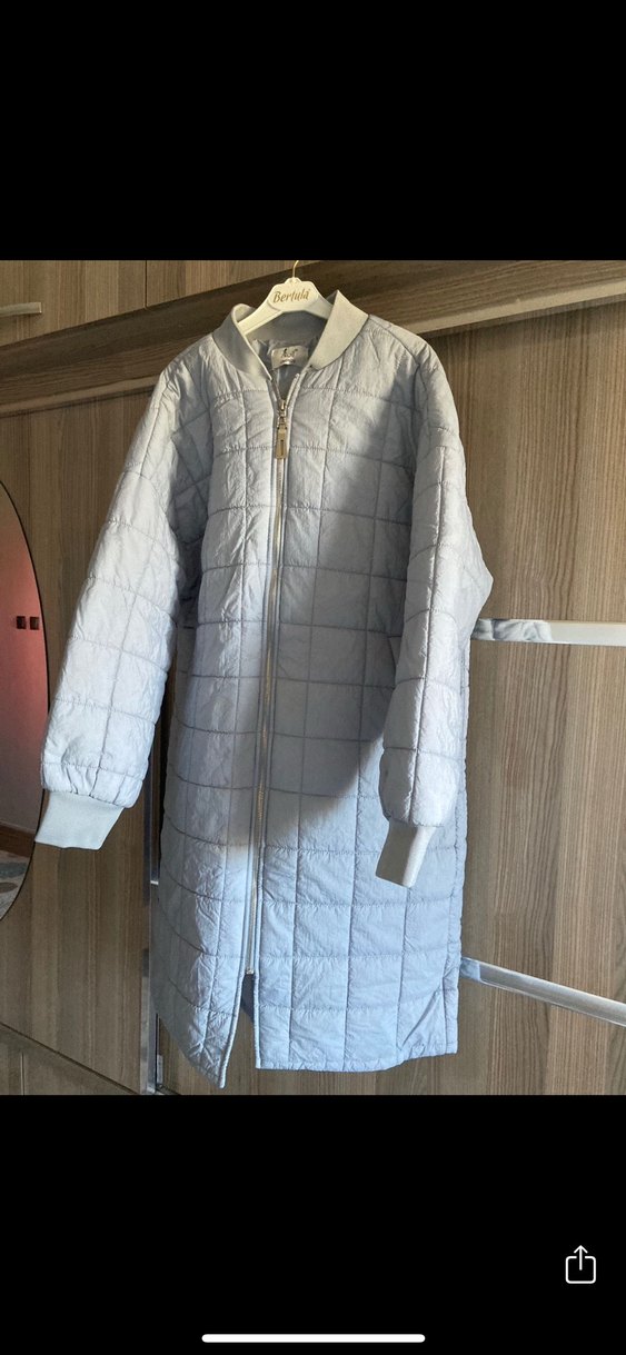 İkoll mont Gri Kapitone - Görsel 3