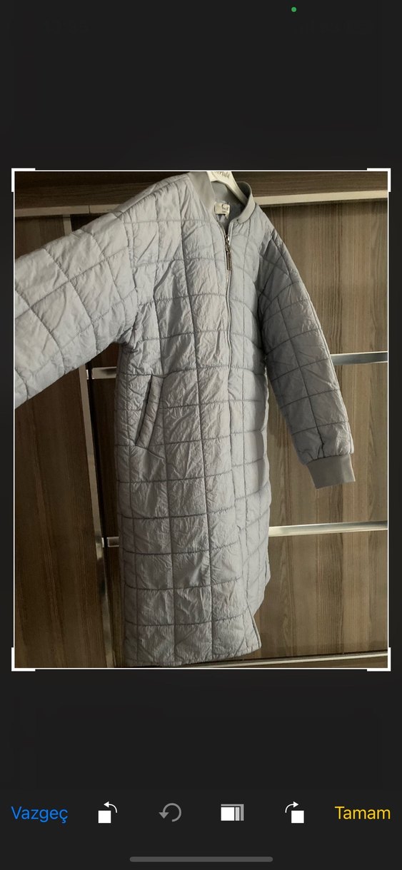 İkoll mont Gri Kapitone - Görsel 4