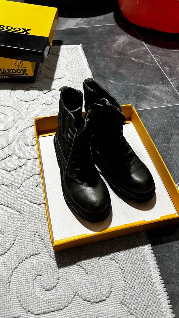 Greyder haki deri mont - Görsel 2