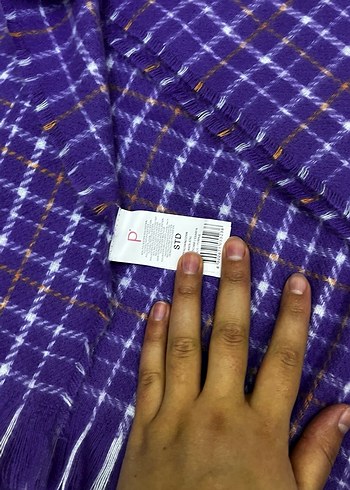 Penti Mor Örgü Yün Kadın Atkı - Görsel 3