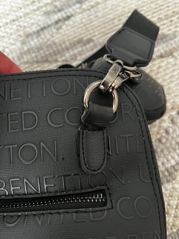 Siyah Deri Bel Detaylı Kadın Çapraz Çanta - Görsel 3