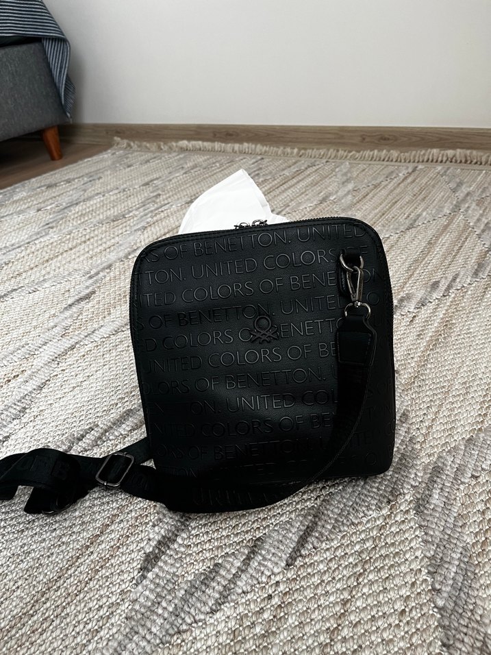 Siyah Deri Bel Detaylı Kadın Çapraz Çanta - Görsel 2