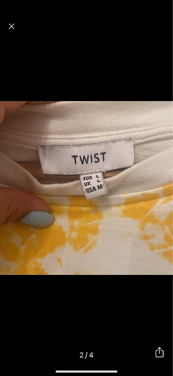 l Beden beyaz Renk Twist asimetrik tişört