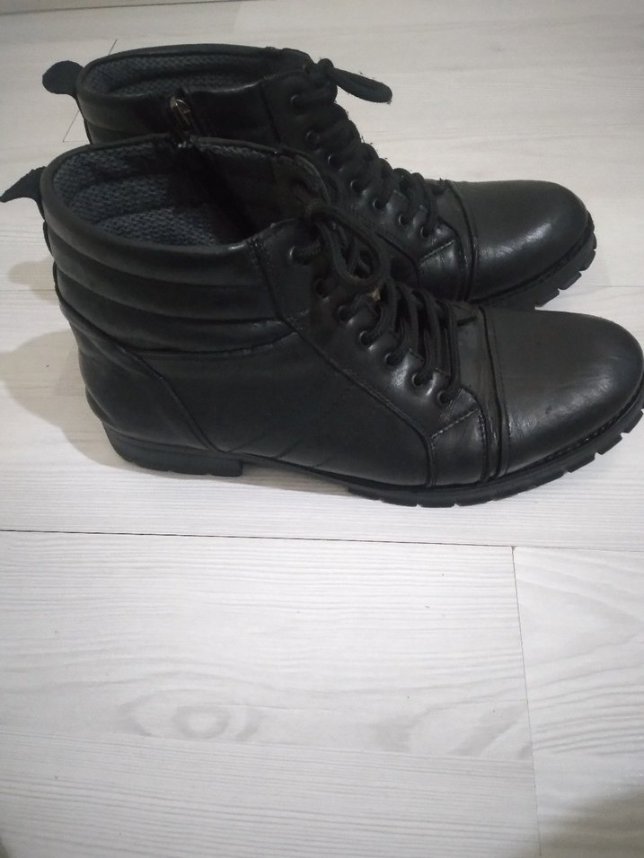 Siyah Bağcıklı Erkek Gotik Bot - Görsel 2