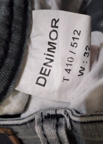 Gri Düğmeli Erkek Denim Pantolon - Görsel 3