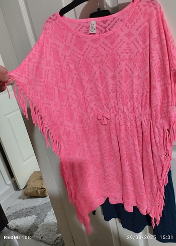 Pembe Bohem Kız Çocuk Pelerini - Görsel 2