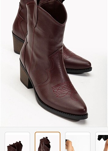 40 Beden Bordo kovboy botları