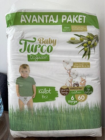 Baby turco 6 numara külot bez