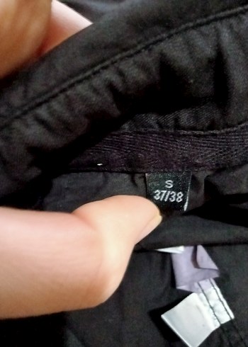 Düğmeli Siyah Erkek Keten Gömlek - Görsel 4