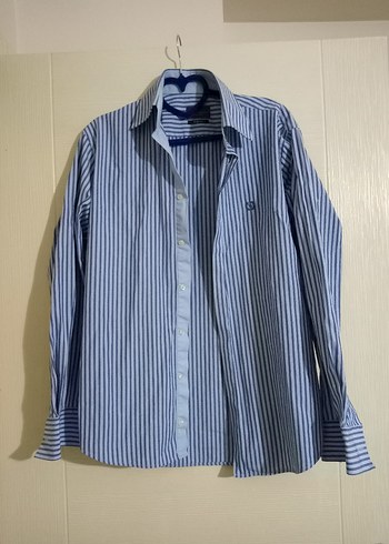 Mavi Çizgili Erkek Gömlek, Uzun Kollu, Regular Fit - Görsel 2