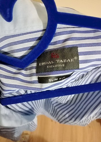 Mavi Çizgili Erkek Gömlek, Uzun Kollu, Regular Fit - Görsel 6