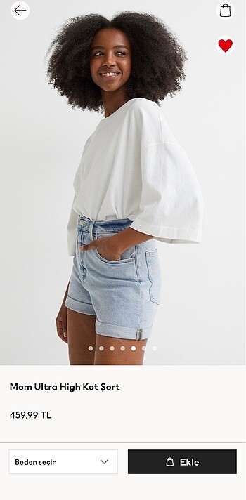 38 Beden mavi Renk H&M Şort