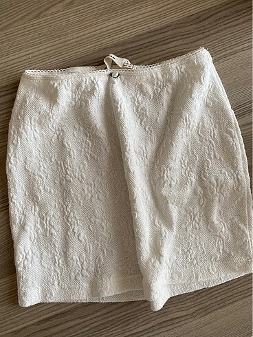 Pull and Bear Dantel desenli summer mini etek