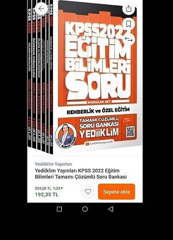 Yediiklim 2022 kpss eğitim bilimleri soru bankası set 