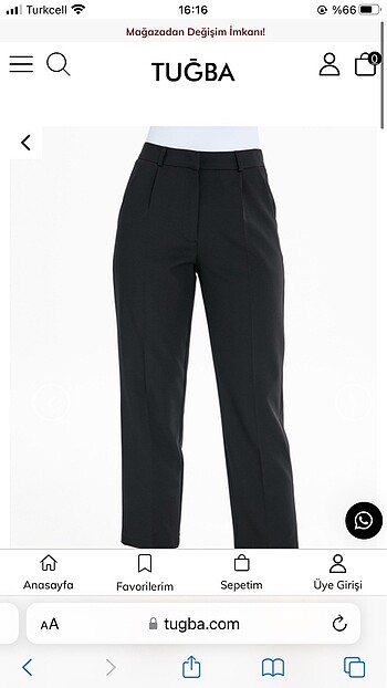 Tuğba&Venn Tuğba siyah kumaş pantolon