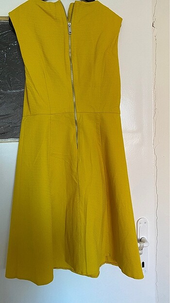 Kadın Limon sarısı elbise - Görsel 3