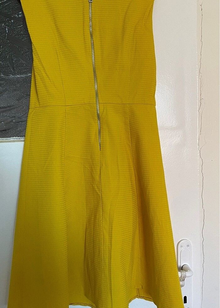 Kadın Limon sarısı elbise - Görsel 3