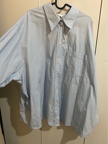 H&M Hm mavi gömlek oversize