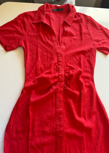 Kırmızı Pull and bear elbise