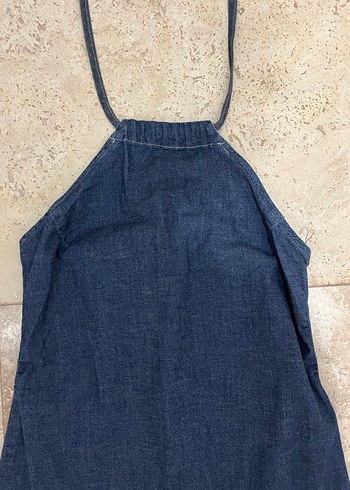 Lacivert Bohem Midi Kot Elbise - Görsel 3