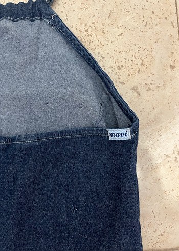 Lacivert Bohem Midi Kot Elbise - Görsel 5