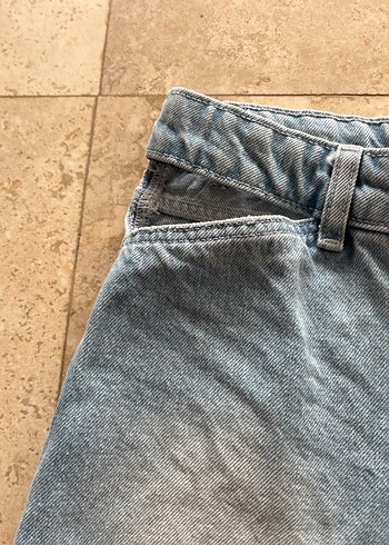 Kadın Bol Kesim Mini Denim Şort - Görsel 2