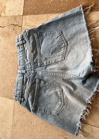 Kadın Bol Kesim Mini Denim Şort - Görsel 3