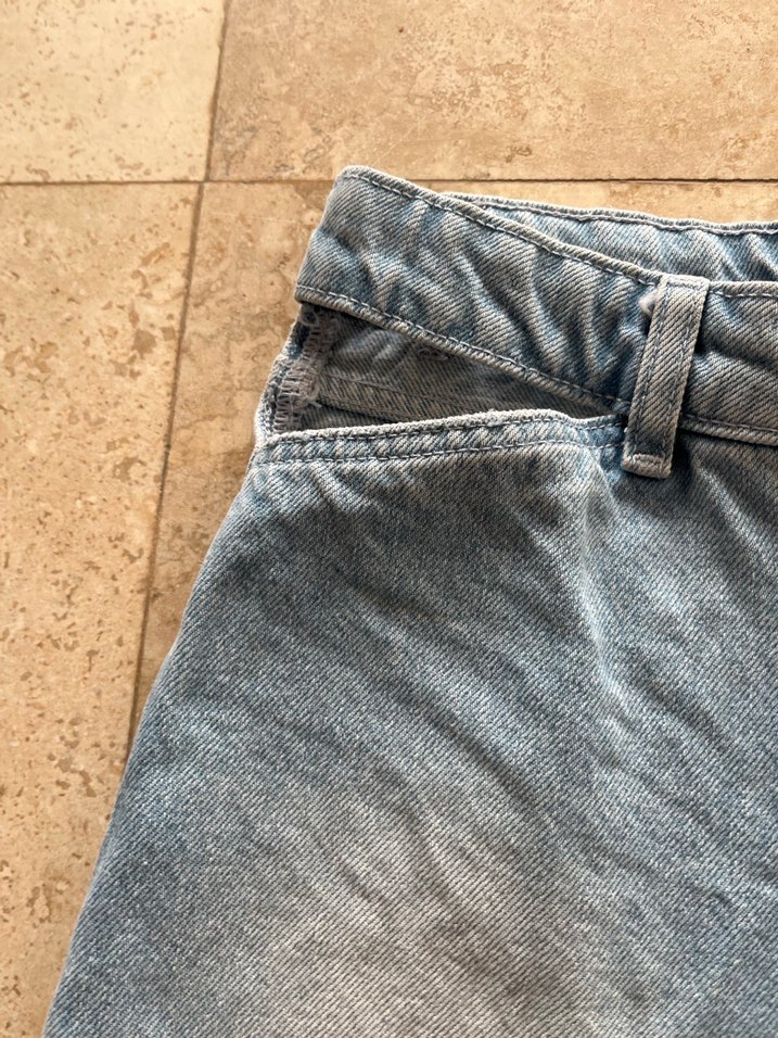 Kadın Bol Kesim Mini Denim Şort - Görsel 2