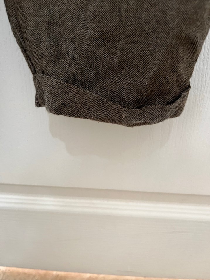 Kadın Kahverengi Keten Tulum - Görsel 4