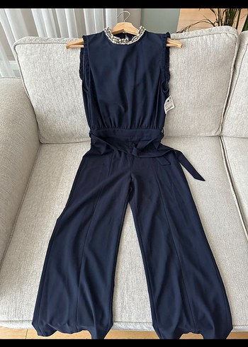 Kemerli Lacivert Uzun Tulum - Görsel 5