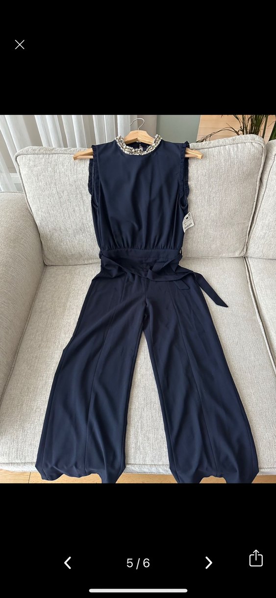 Kemerli Lacivert Uzun Tulum - Görsel 5