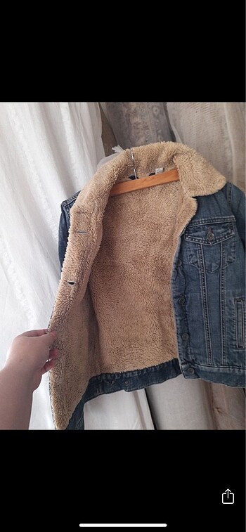 xs Beden Mavi jeans kürk mont